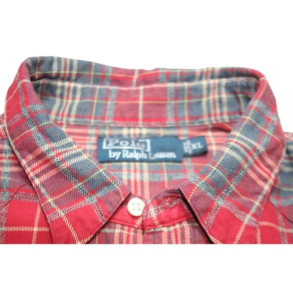 Polo Ralph Lauren Flannel Pearl Snap Western Yoke Shirt Mens XL Americana Cowboy - Picture 2 of 7